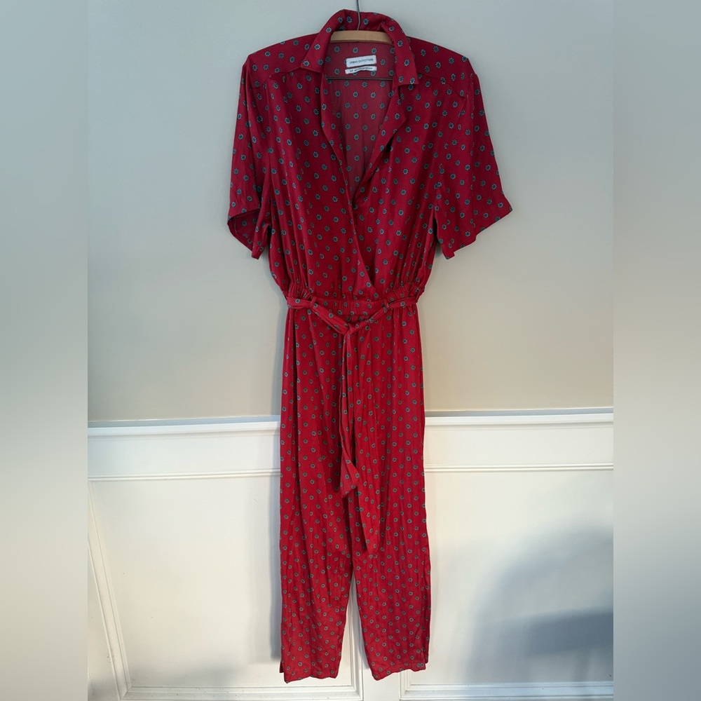 Urban Outfitters Bezel Wrap Belted Jumpsuit